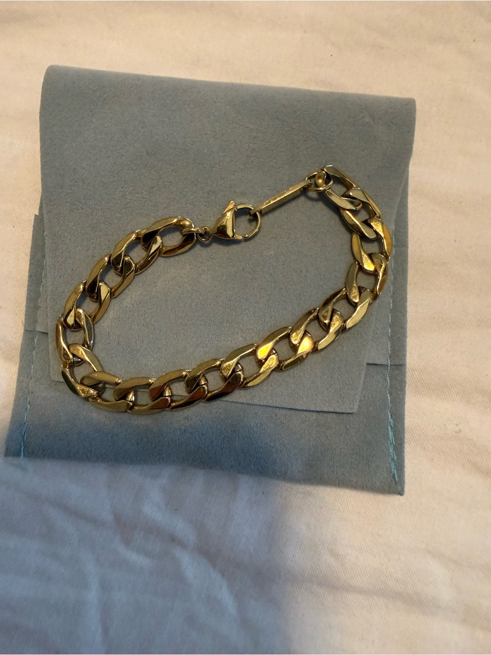Marrin Costello Gold-Tone Figaro Chain Bracelet - Classic Link Design
